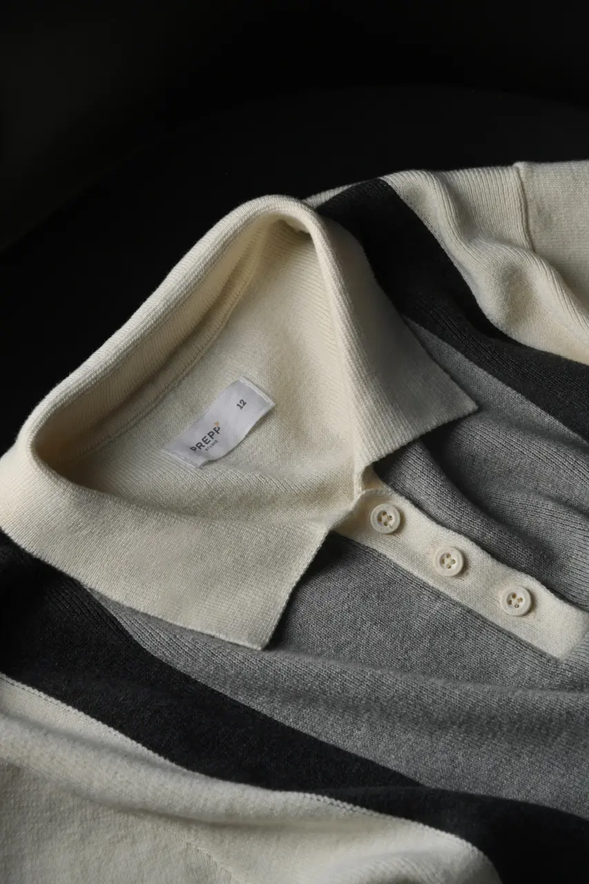 POLO DRESS 3 COLORS FINE GAUGE GREY
