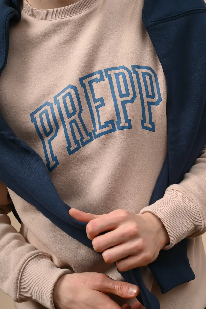 PODX07-COLLEGIATE SWEATSHIRT CREAM
