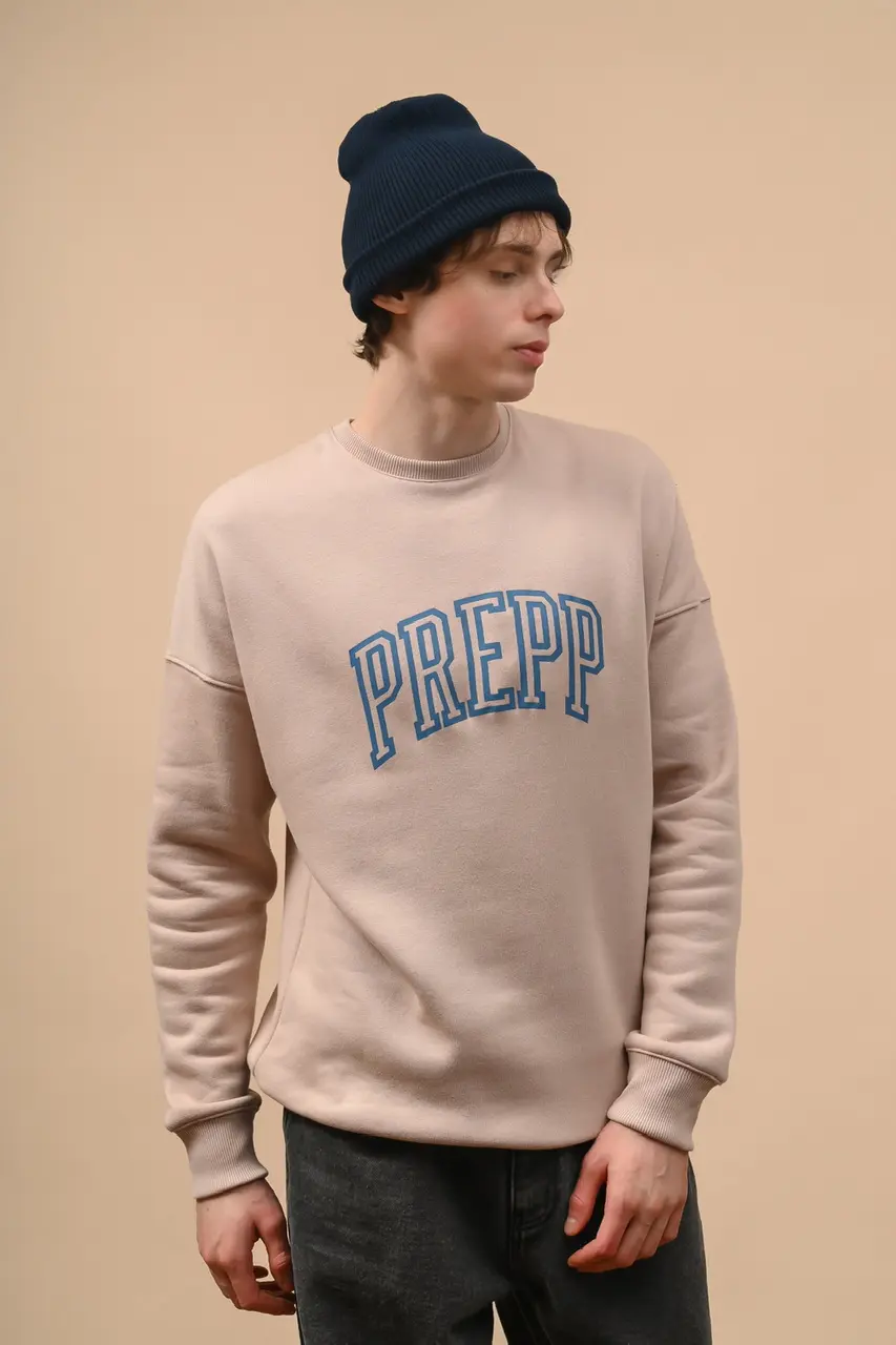 PODX07-COLLEGIATE SWEATSHIRT CREAM