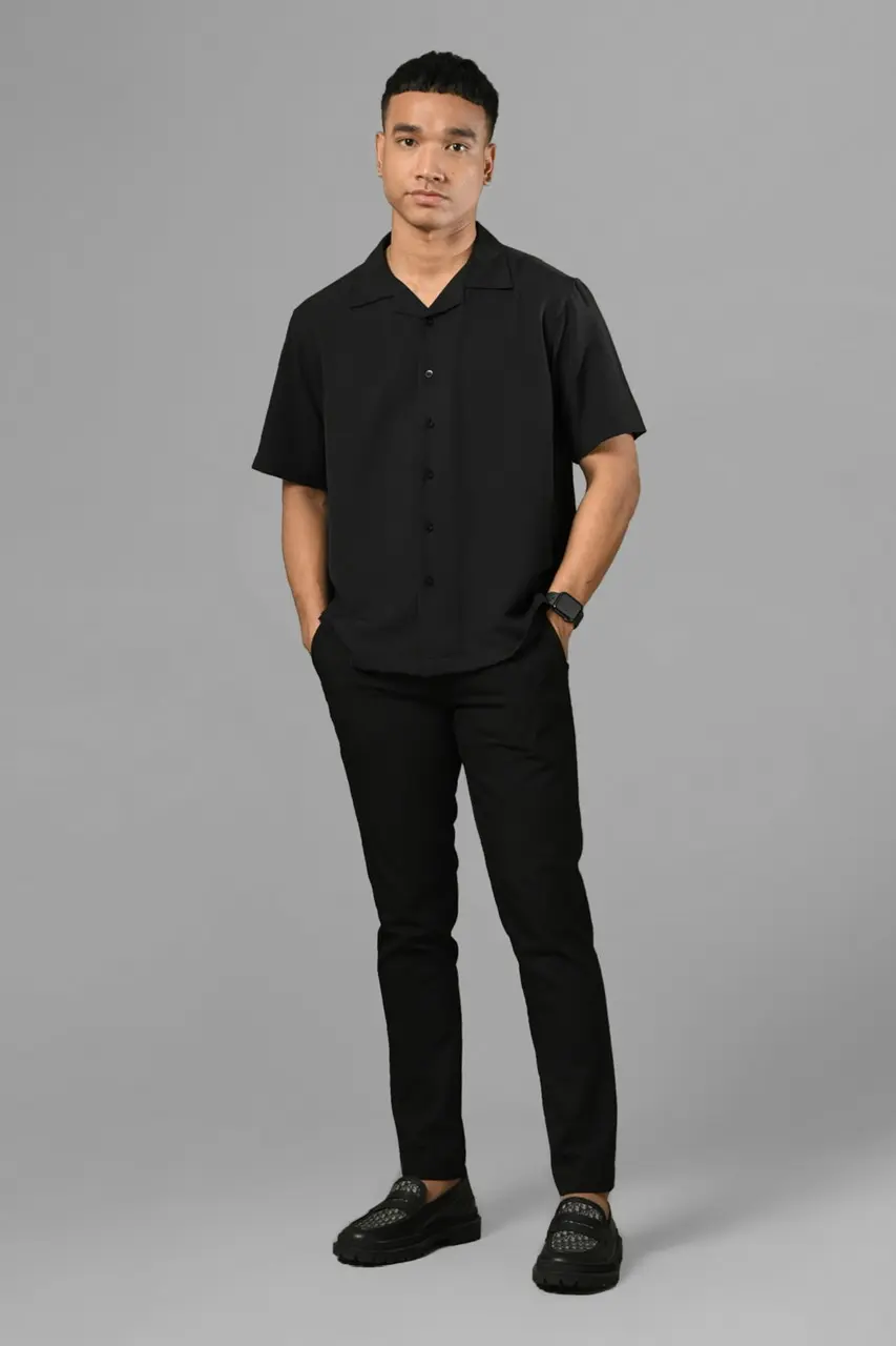 PSBH02-ULTIMATE CUBAN SHIRT BLACK