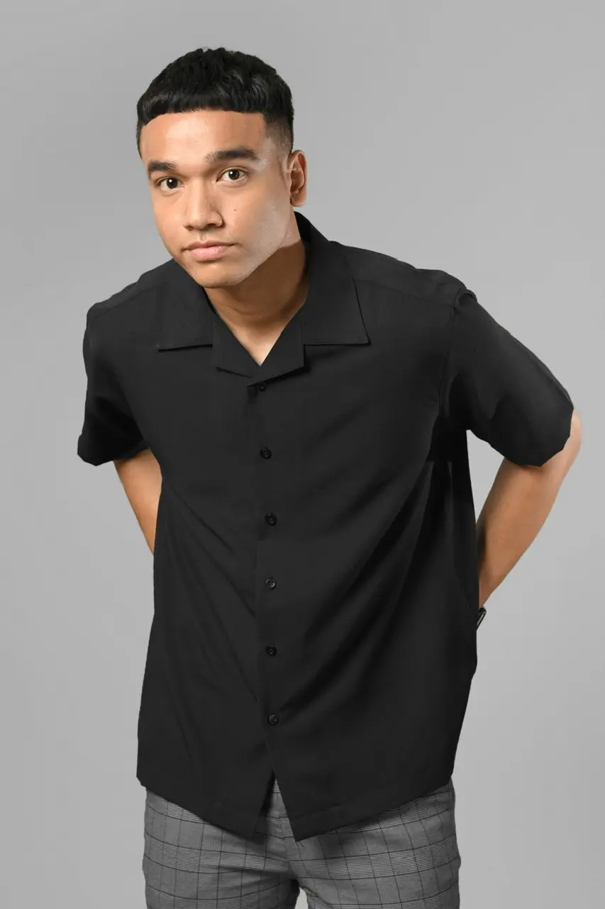 PSBH02-ULTIMATE CUBAN SHIRT BLACK