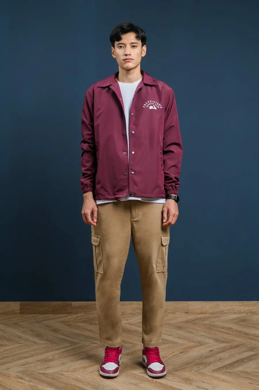 COACH JACKET SCOOTER CLUB MAROON