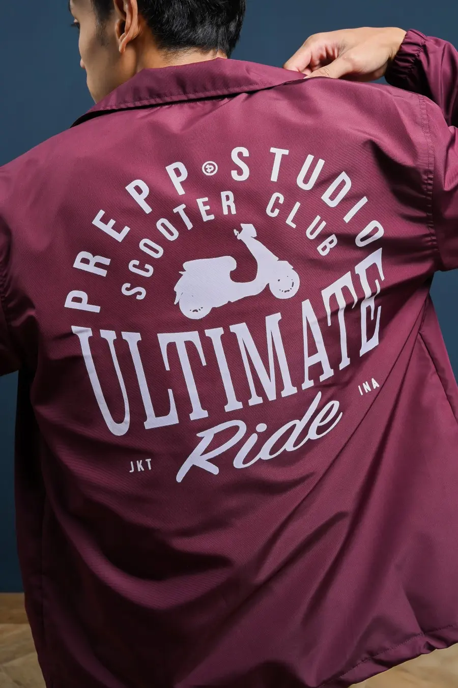 COACH JACKET SCOOTER CLUB MAROON