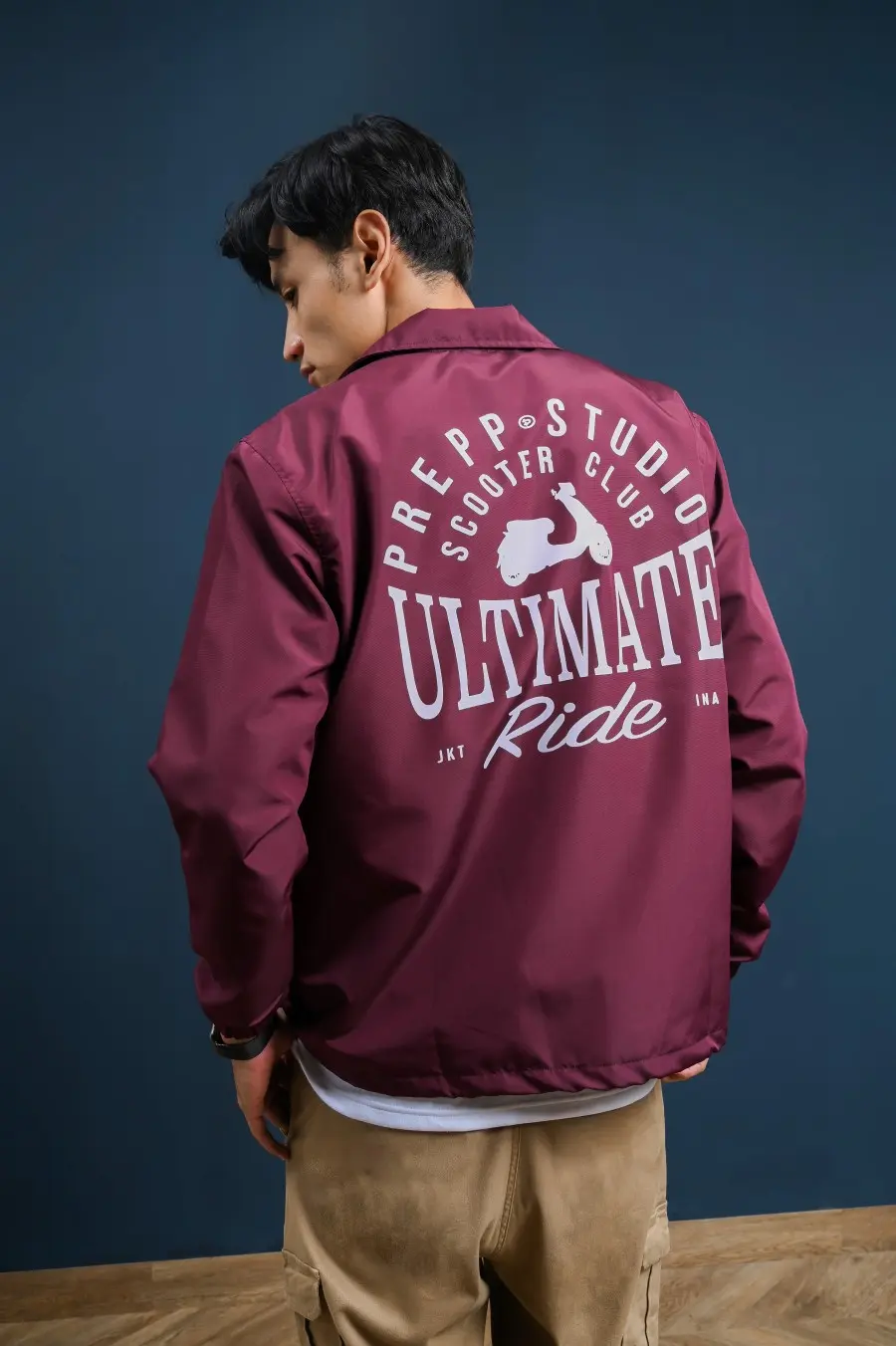 COACH JACKET SCOOTER CLUB MAROON