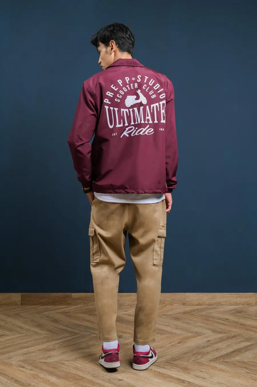 COACH JACKET SCOOTER CLUB MAROON