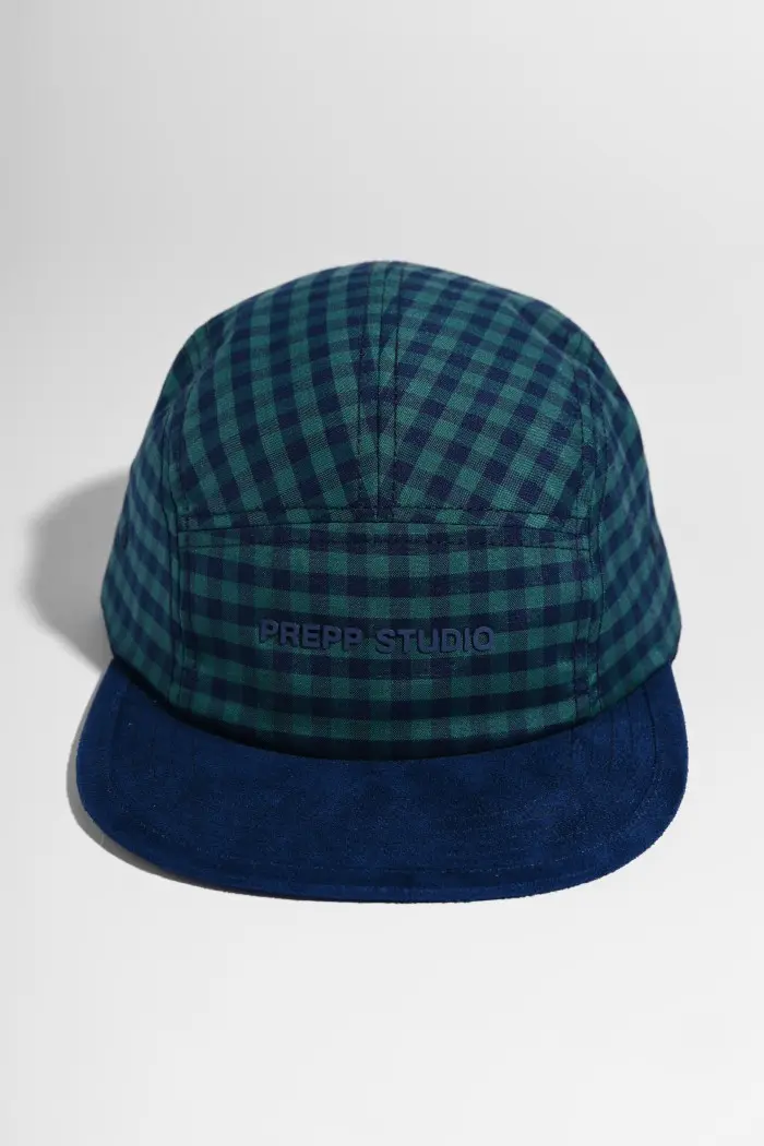 PADP16-5 PANEL GINGHAM CAP NAVY
