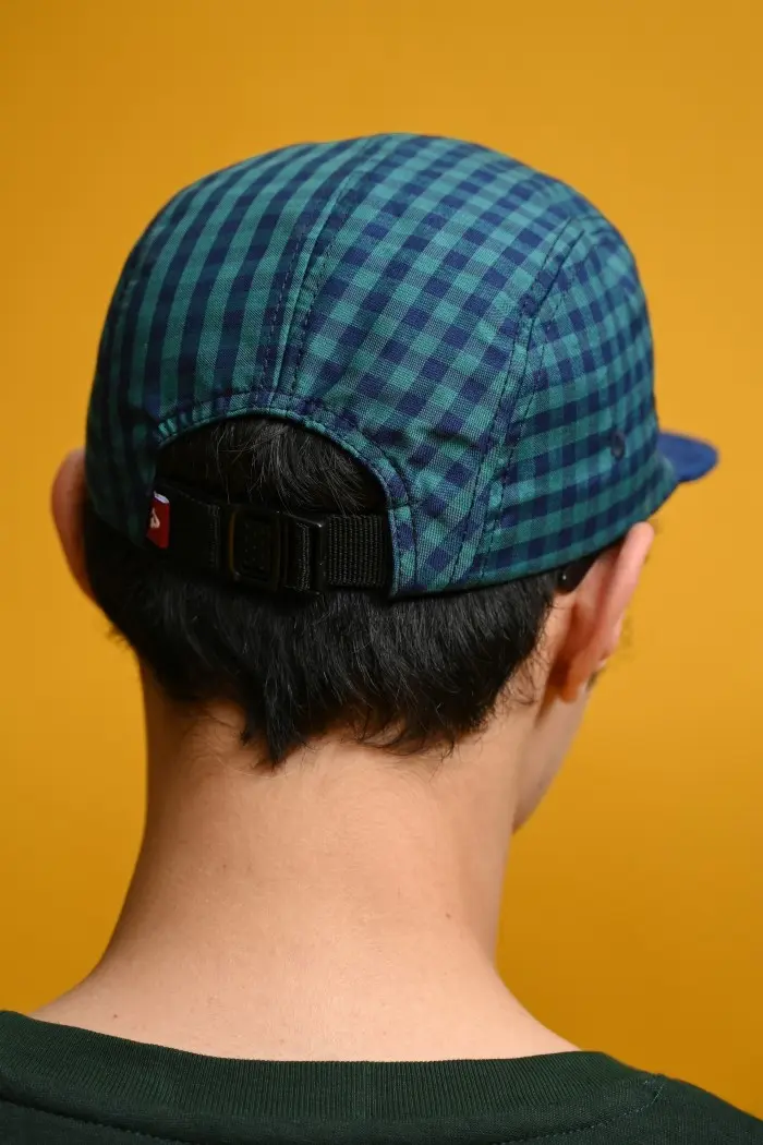 PADP16-5 PANEL GINGHAM CAP NAVY
