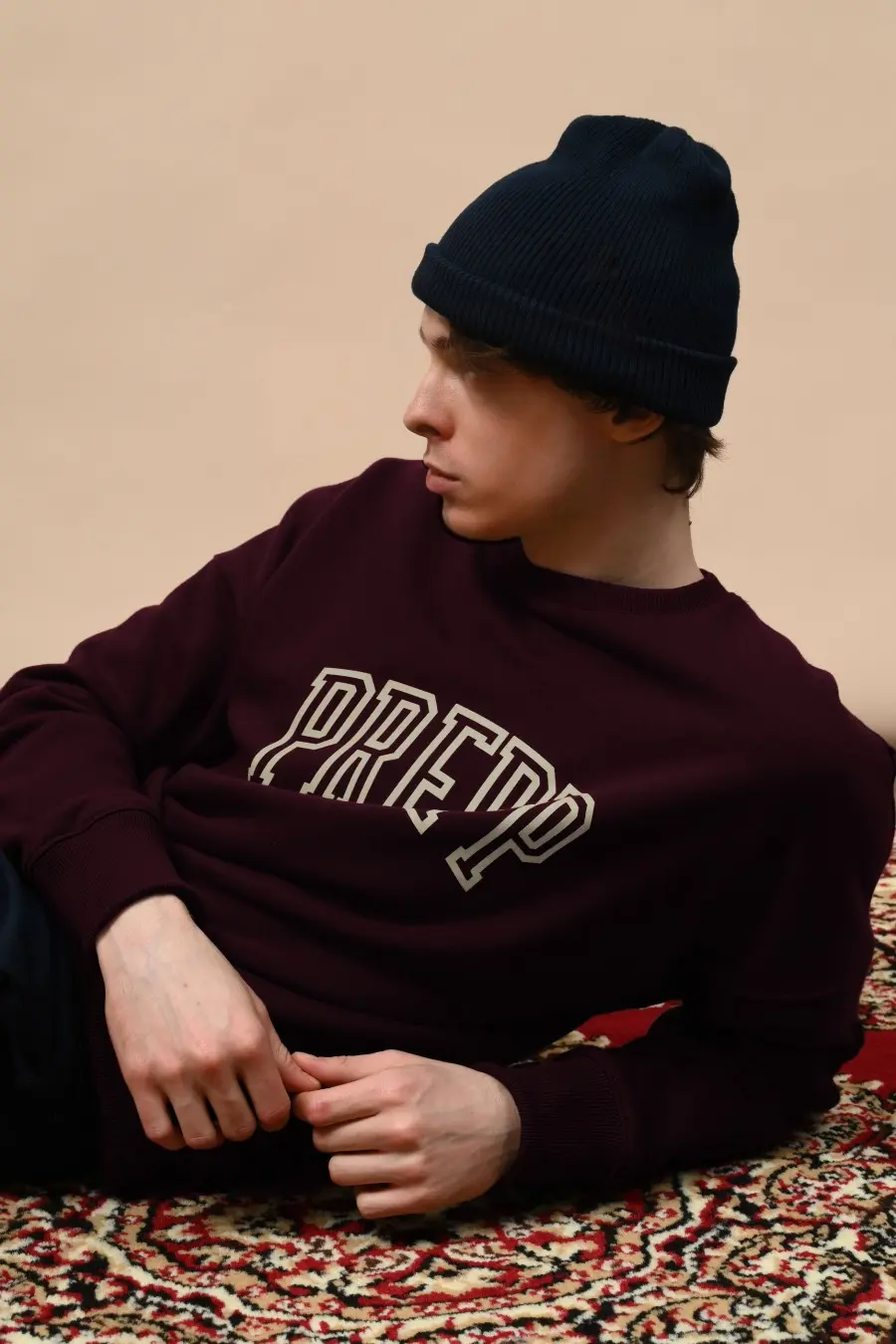 COLLEGIATE SWEATSHIRT MAROON