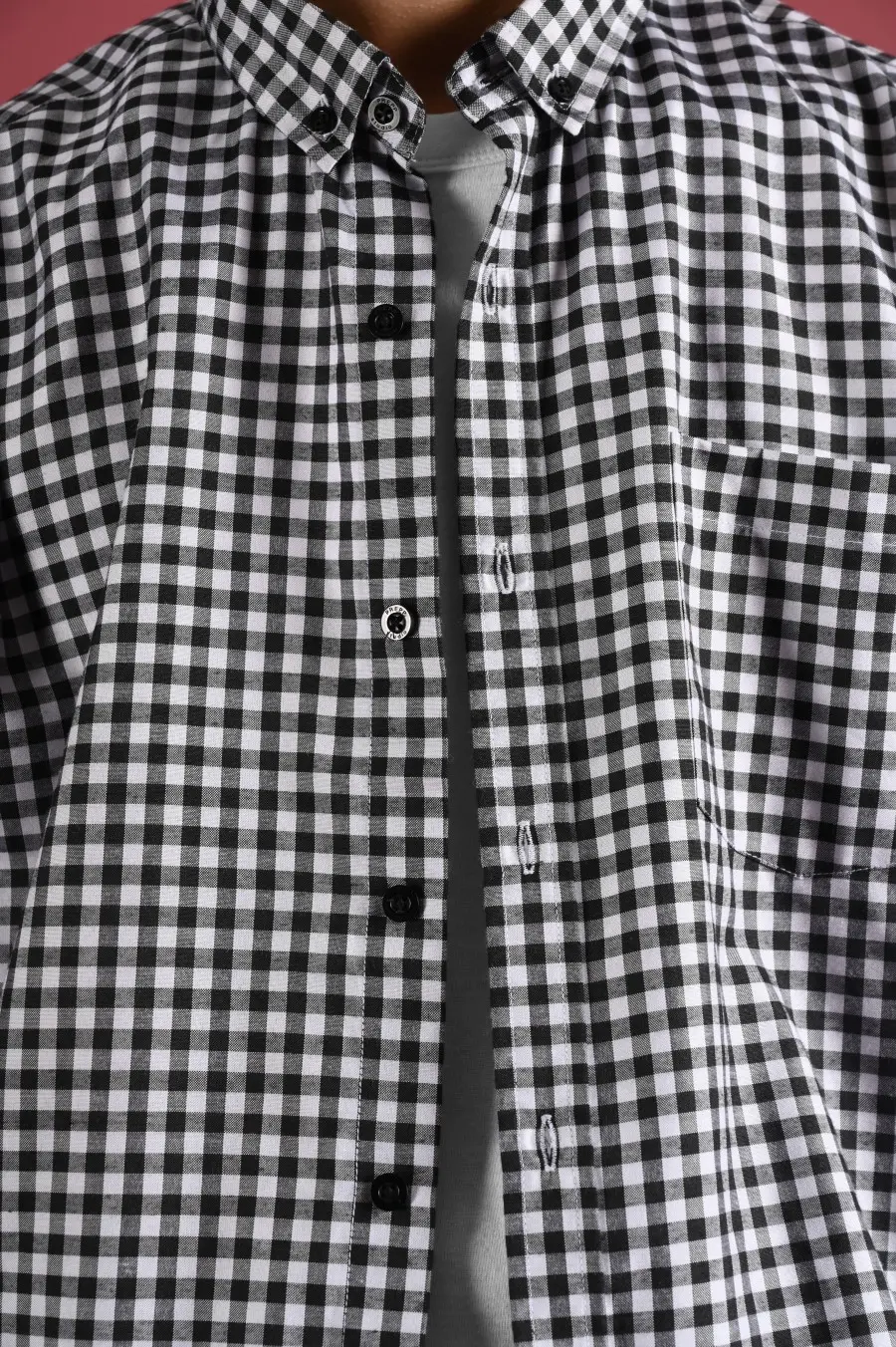 PSCR02-GINGHAM SHORT SLEEVE SHIRT PREPP SCOOTER EDITION BLACK