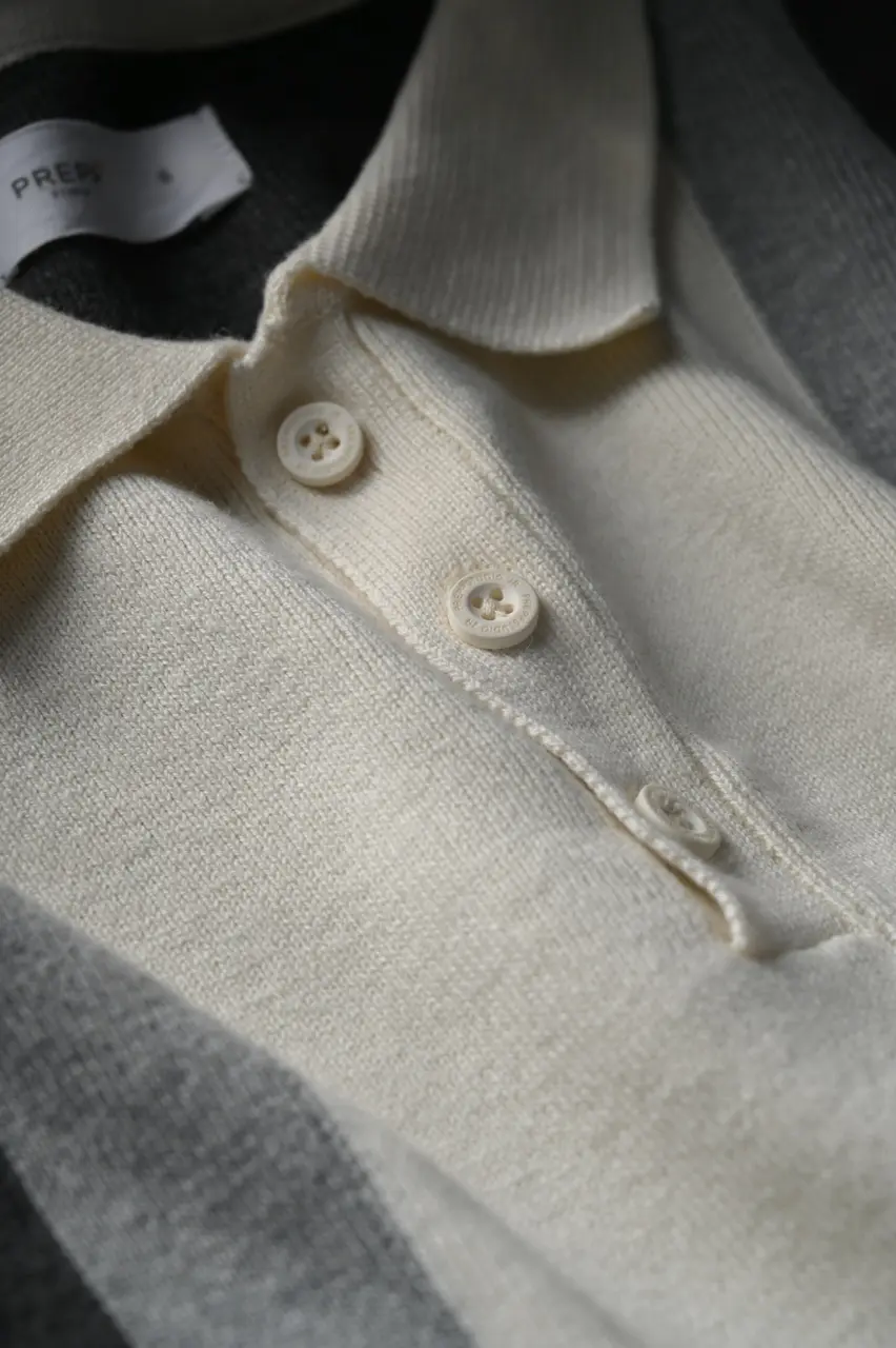 POLO SHIRT 3 COLOR FINE GAUGE GREY