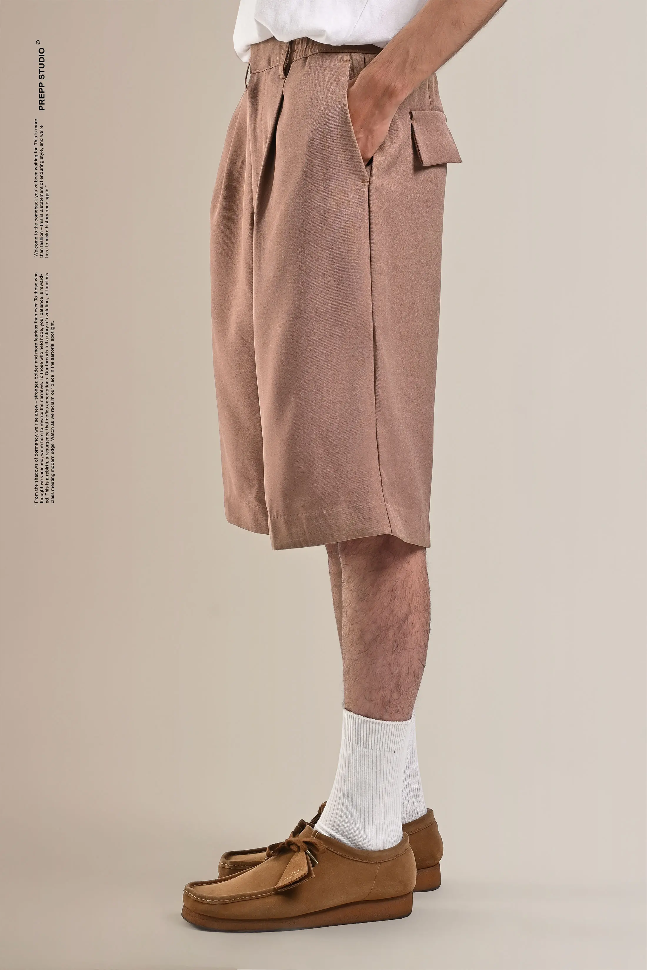PPFY40-STRIDE SHORT PANTS TAN