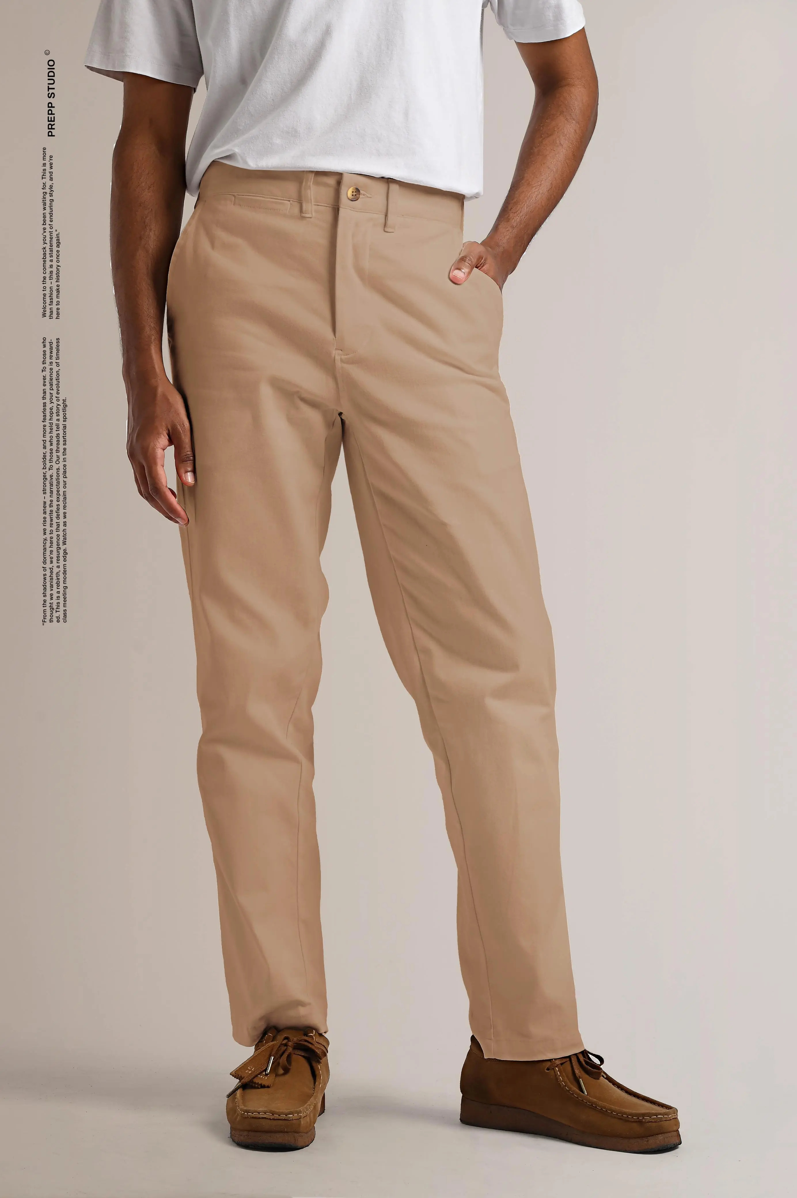SPENCER COTTON PANTS KHAKI
