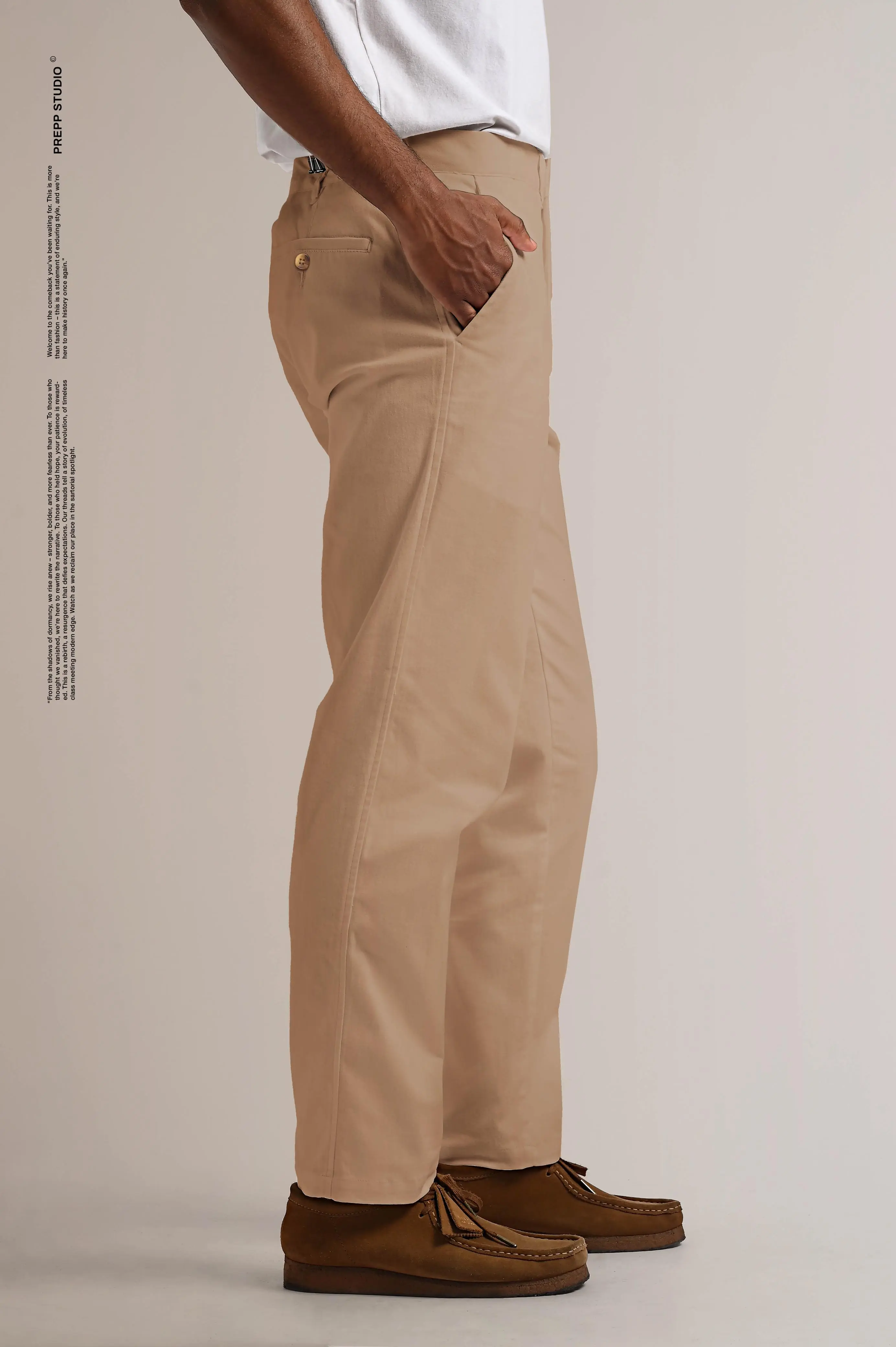 SPENCER COTTON PANTS KHAKI