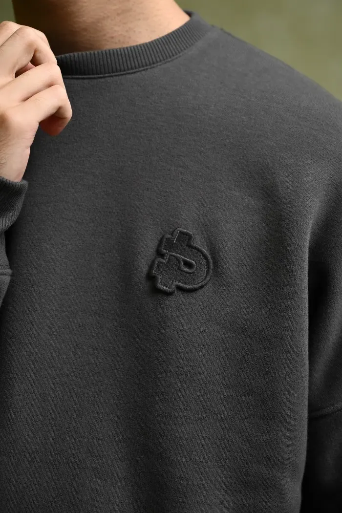 POCK38-PREPP SIGNATURE SWEATSHIRT CHARCOAL