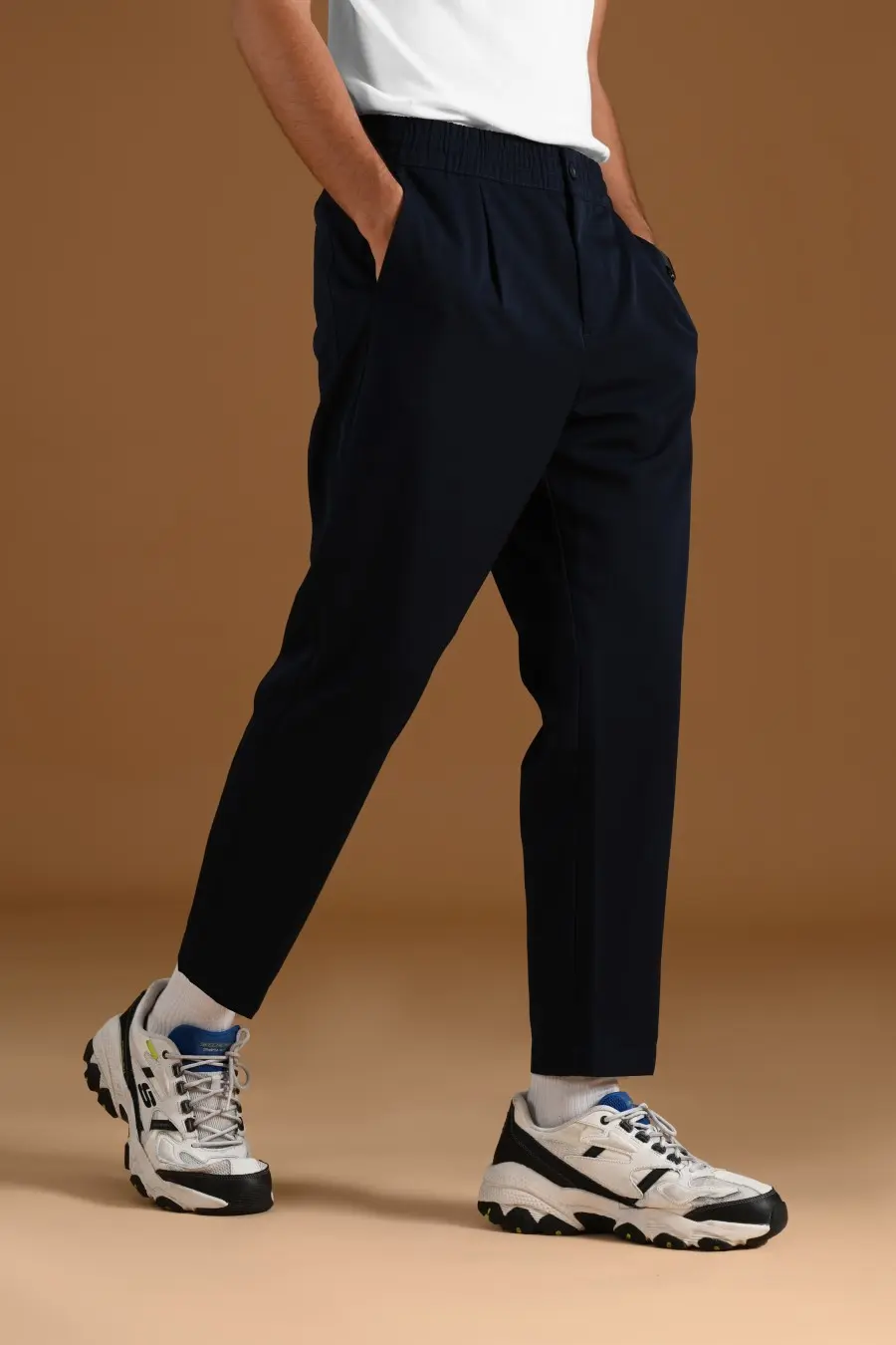 LECCE RELAXED FIT PANTS NAVY