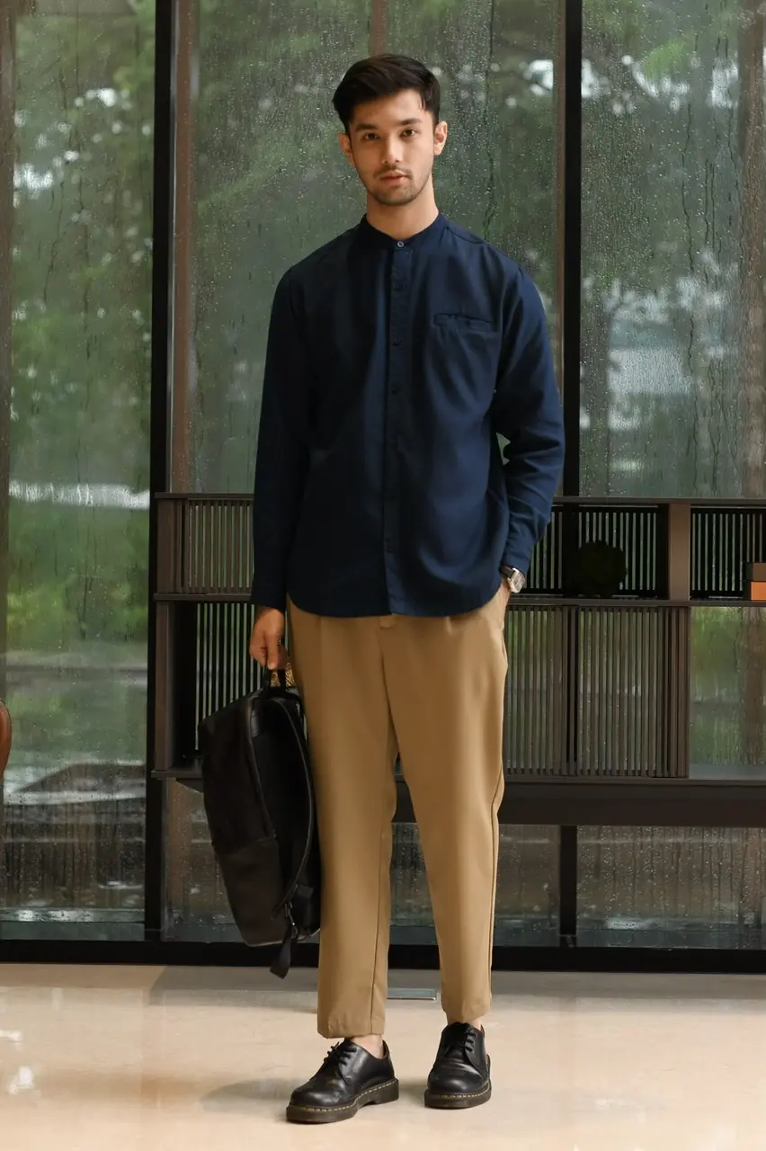 PSDF16-AARIAL MODEST SHIRT NAVY