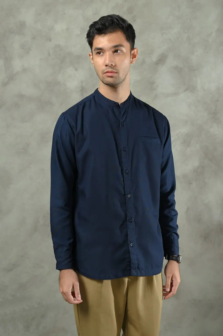 PSDF16-AARIAL MODEST SHIRT NAVY