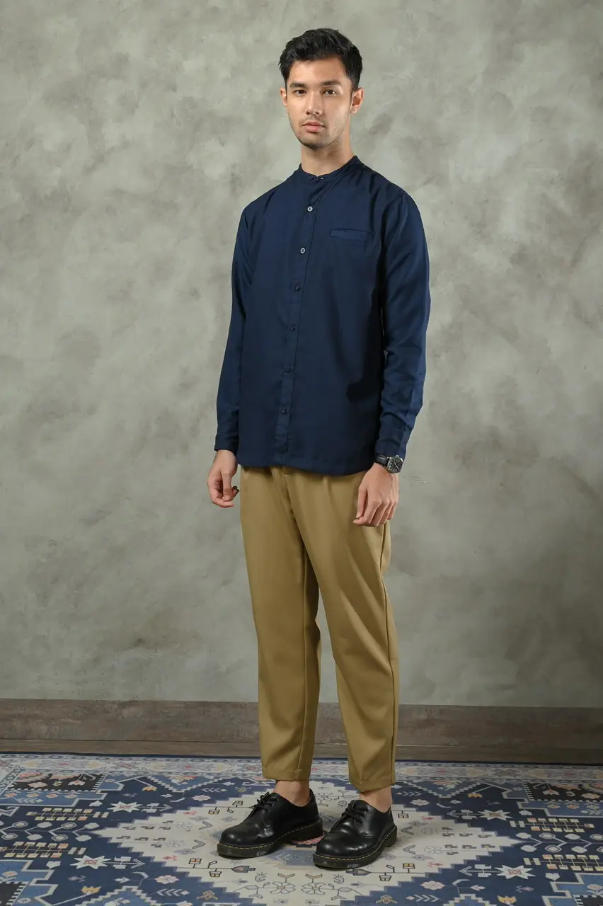 PSDF16-AARIAL MODEST SHIRT NAVY