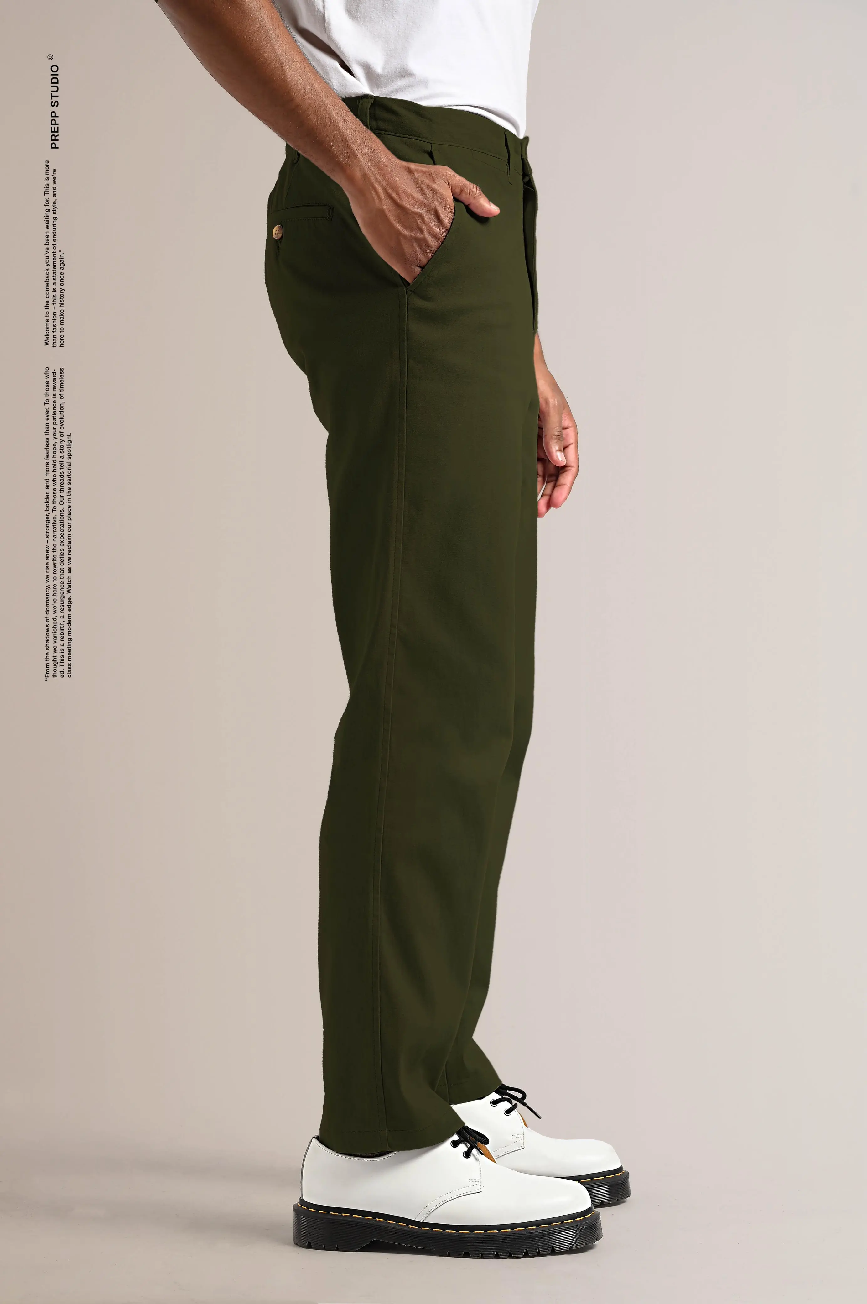PPFJ01-SPENCER COTTON PANTS ARMY
