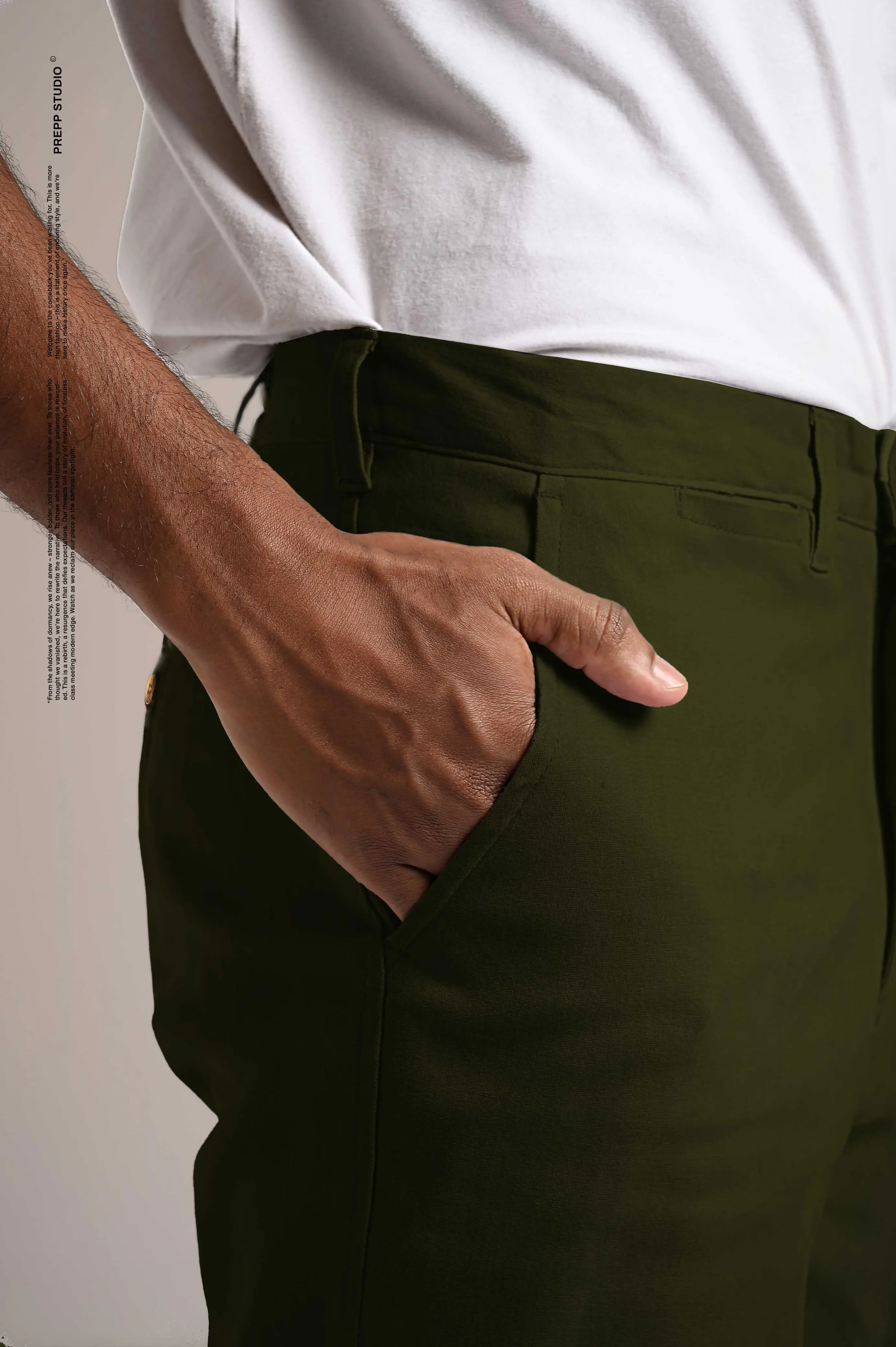 PPFJ01-SPENCER COTTON PANTS ARMY