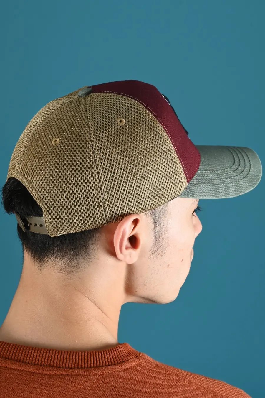 PADY89-TRUCKER HAT MAROON BROWN