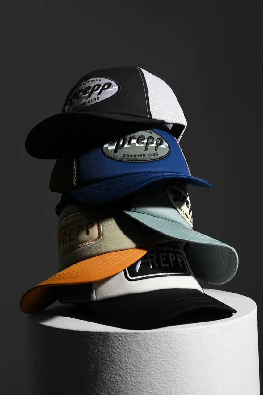 PAFL99-PREPP SCOOTER CAP WHITE BLACK