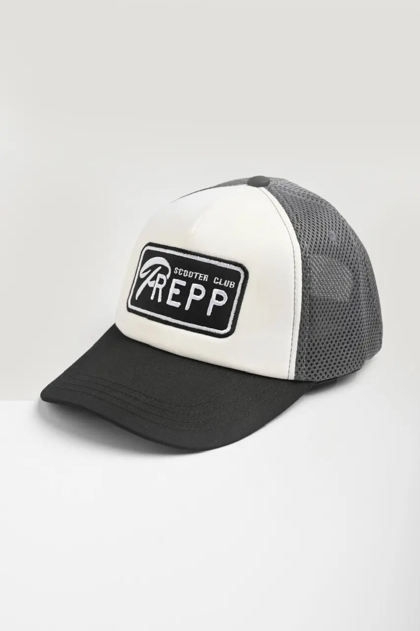 PAFL99-PREPP SCOOTER CAP WHITE BLACK