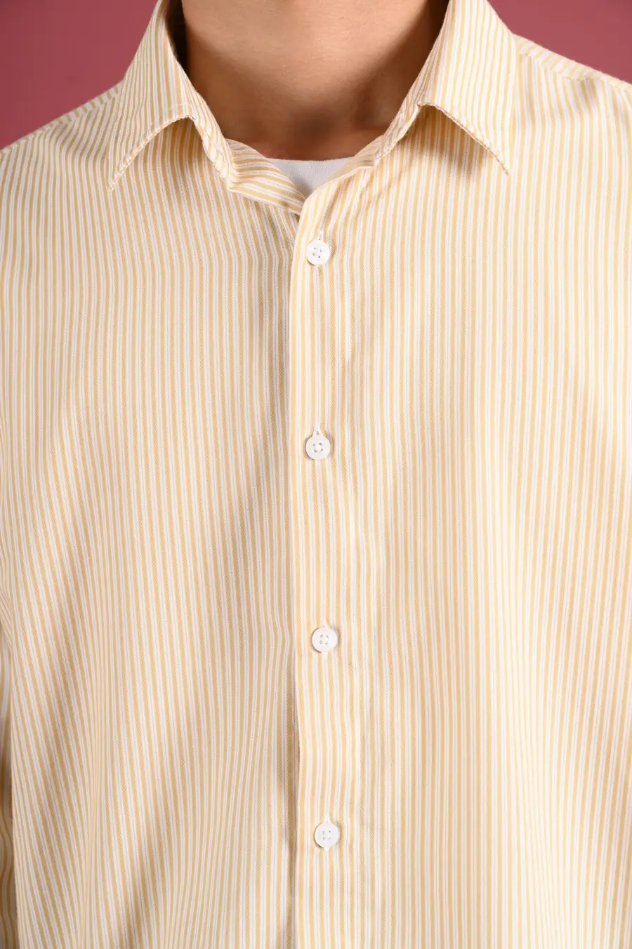 TEXTURED STRIPE SHIRT YELLOW
