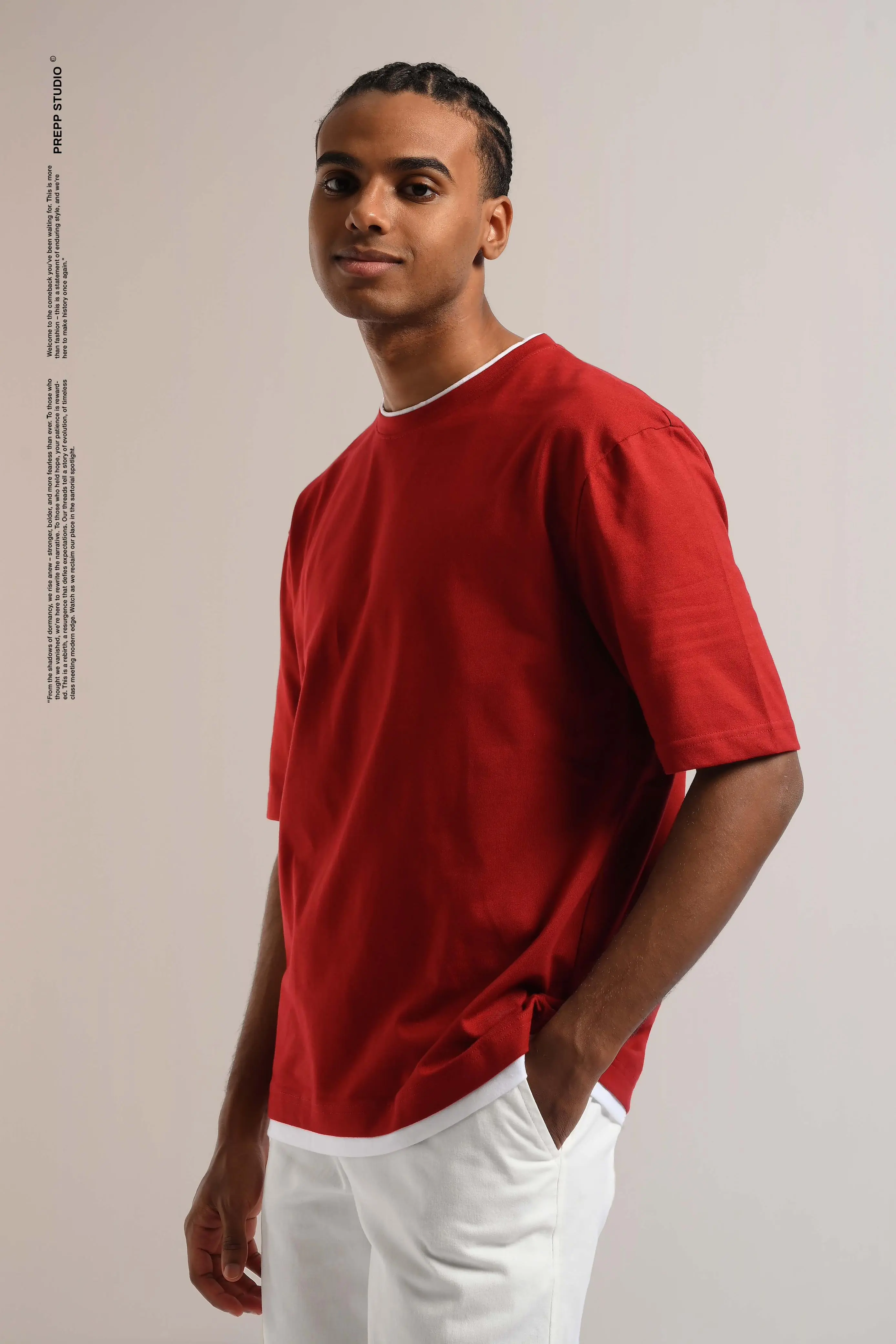 ENLITE DOUBLE TSHIRT OXBLOOD RED