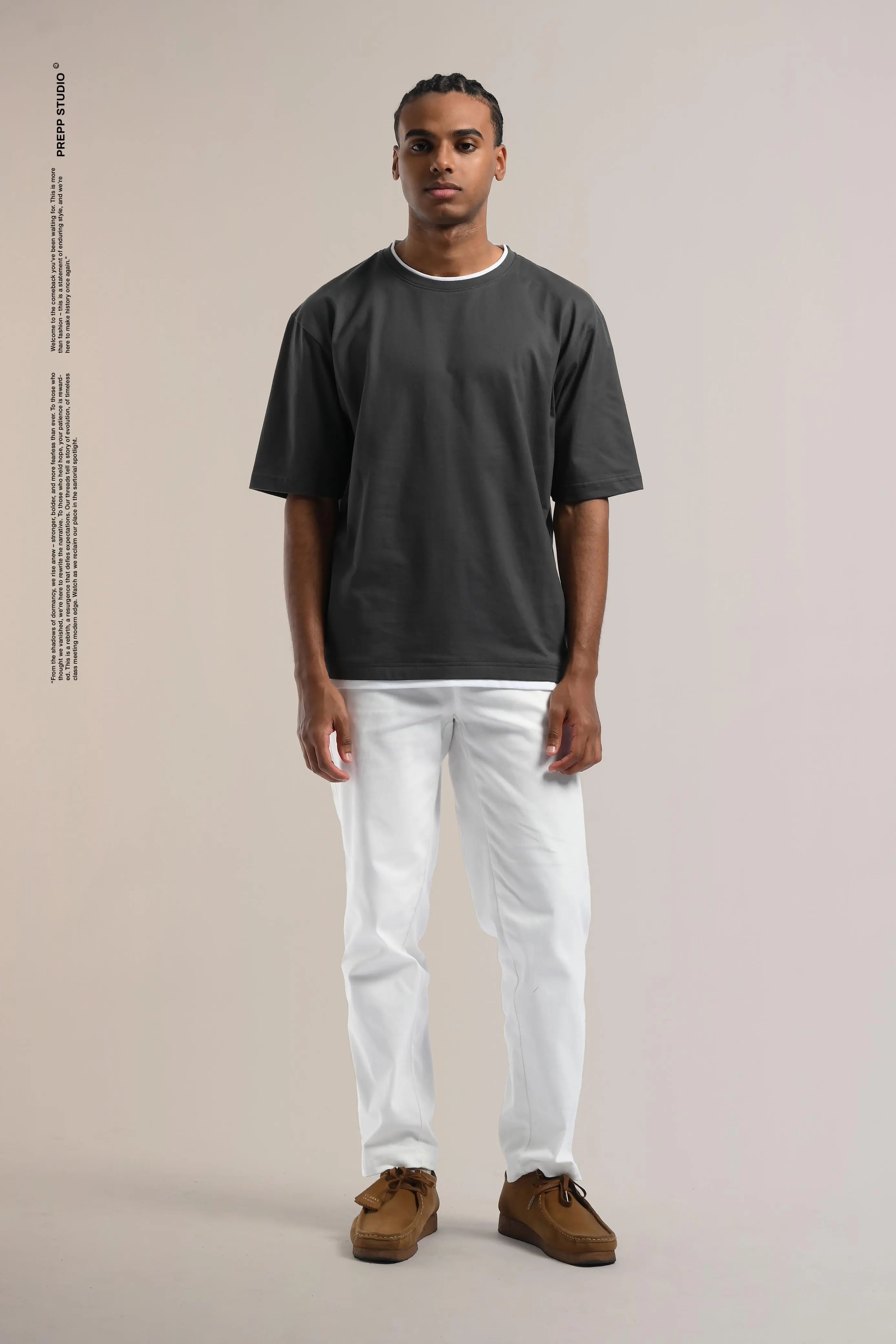 ENLITE DOUBLE TSHIRT CHARCOAL