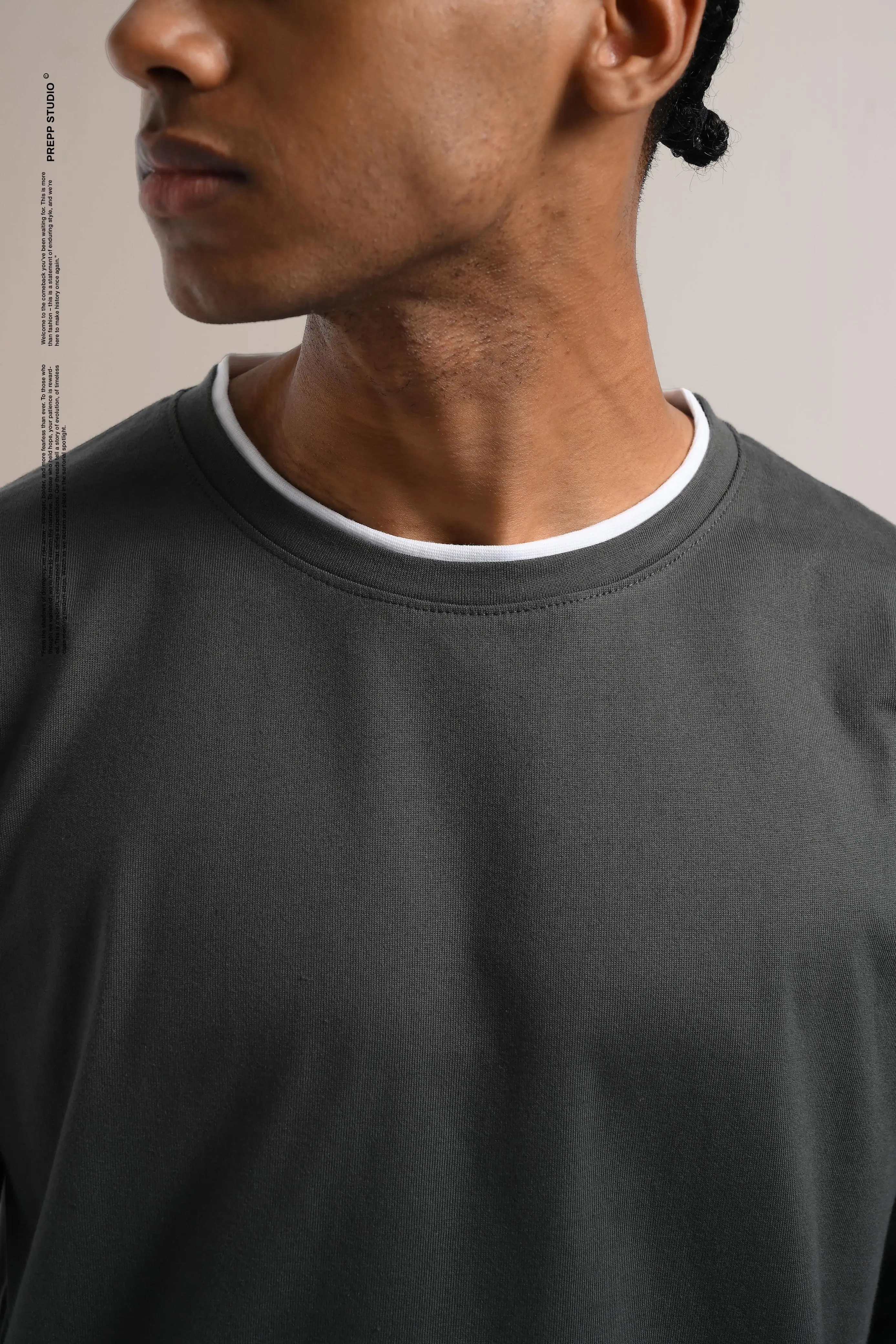 ENLITE DOUBLE TSHIRT CHARCOAL