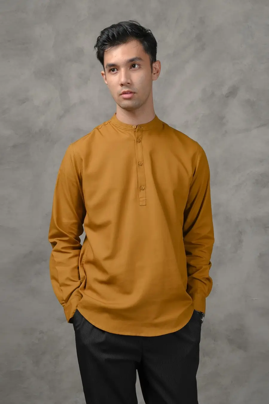 NOAH MODEST SHIRT MUSTARD