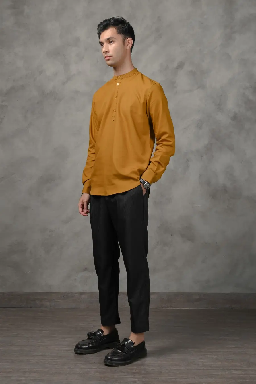NOAH MODEST SHIRT MUSTARD