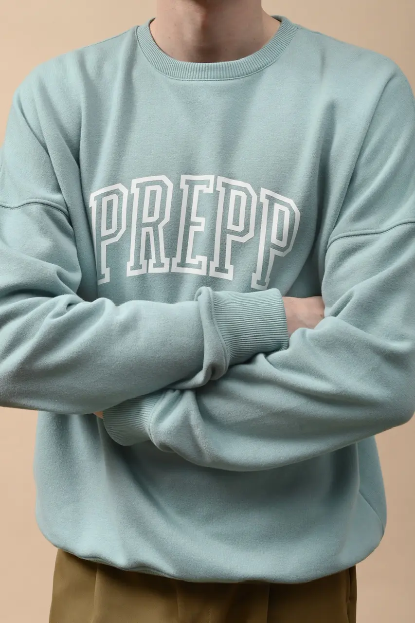 COLLEGIATE SWEATSHIRT BLUE HAZE