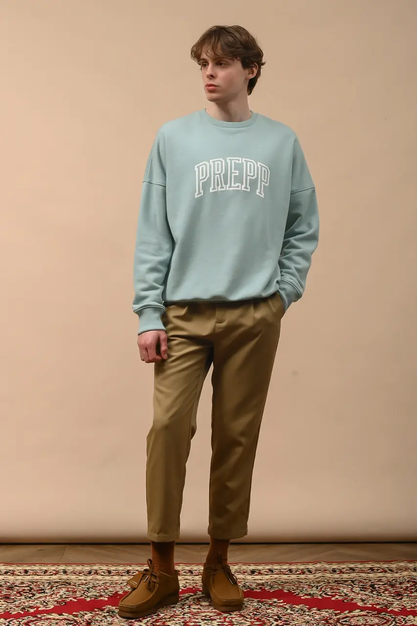 COLLEGIATE SWEATSHIRT BLUE HAZE