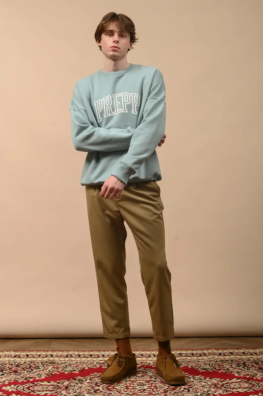 COLLEGIATE SWEATSHIRT BLUE HAZE