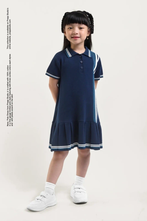 Image of NARA POLO DRESS NAVY