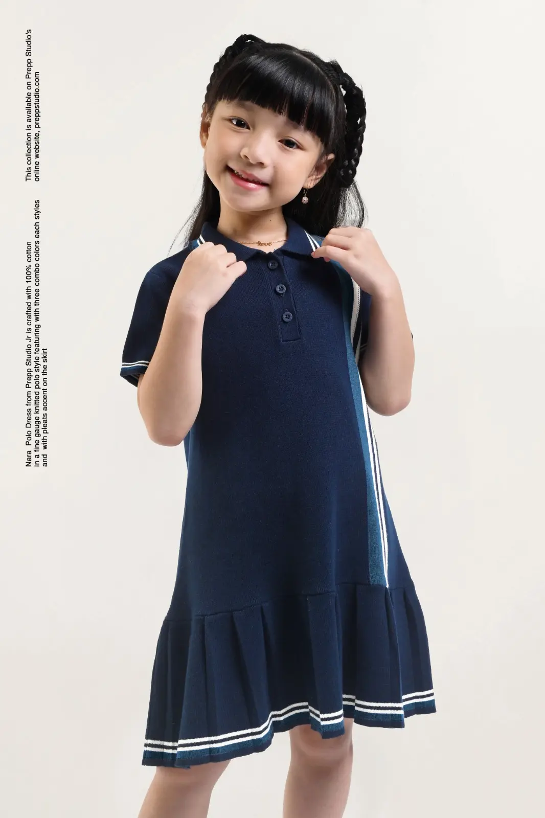 NARA POLO DRESS NAVY
