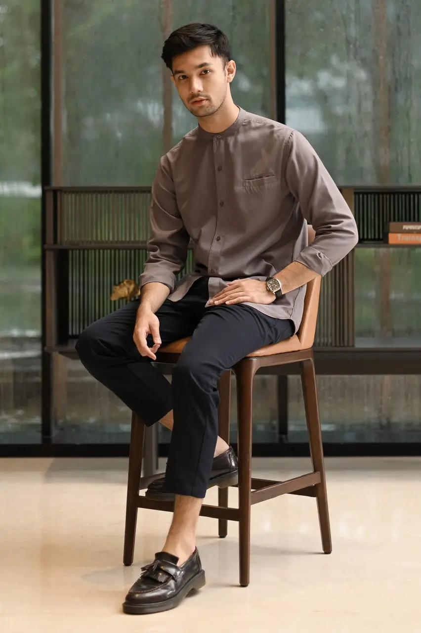 PSDF11-AARIAL MODEST SHIRT KHAKI