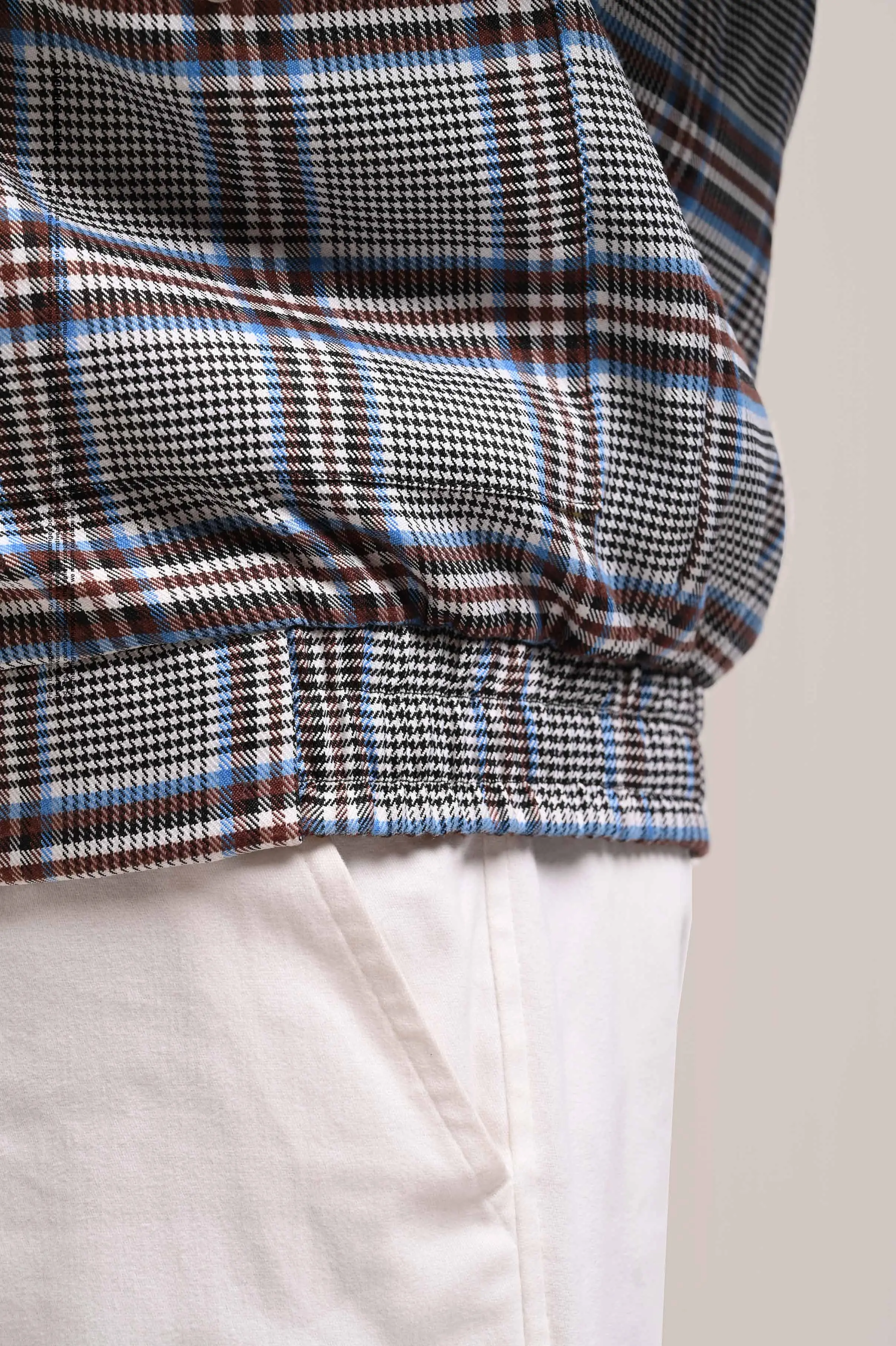 REMY TARTAN JACKET BLUE