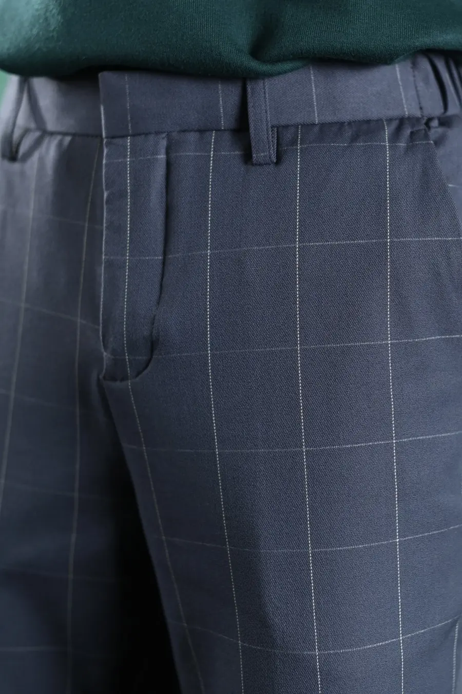 GRID TROUSERS FLINSTONE BLUE