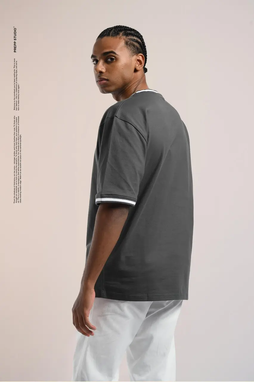 PTDC38-MONOLINE T-SHIRT CHARCOAL