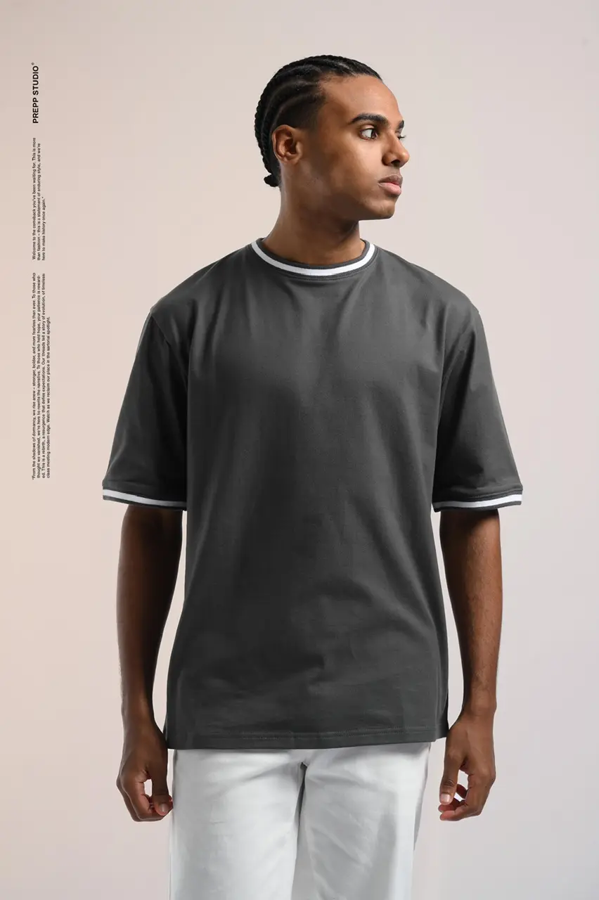 PTDC38-MONOLINE T-SHIRT CHARCOAL