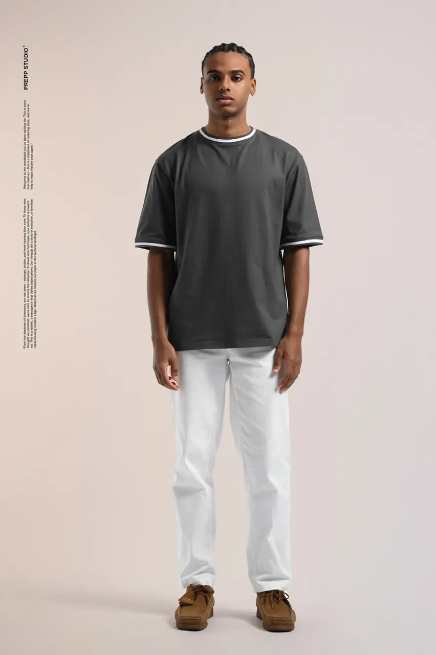 PTDC38-MONOLINE T-SHIRT CHARCOAL