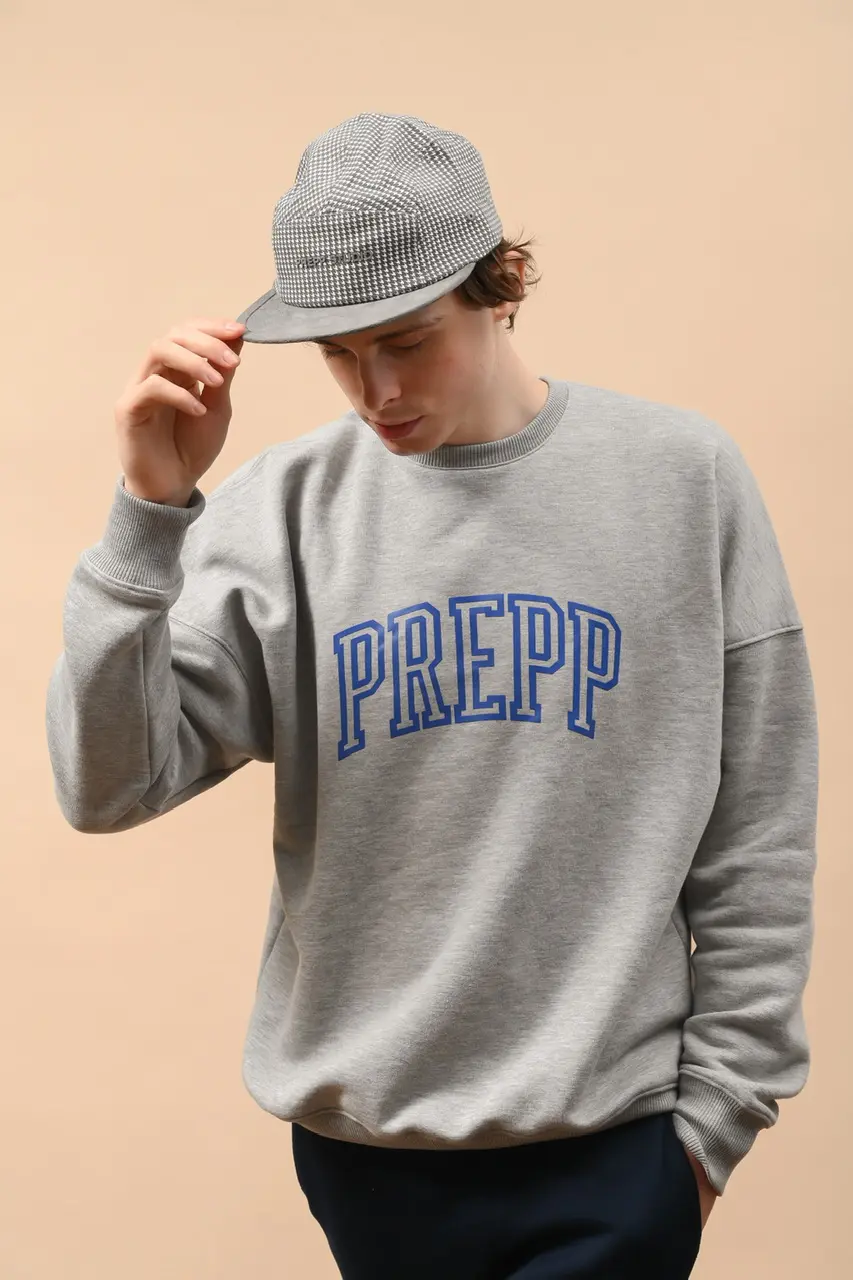 PODX10-COLLEGIATE SWEATSHIRT GREY