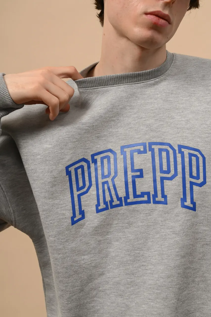 PODX10-COLLEGIATE SWEATSHIRT GREY