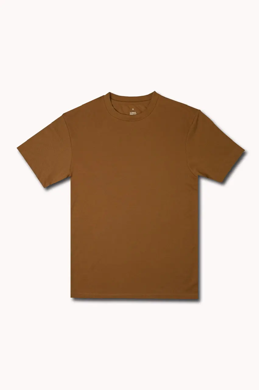 PTBJ12-EAZYDRY BASIC TEES LIGHT BROWN