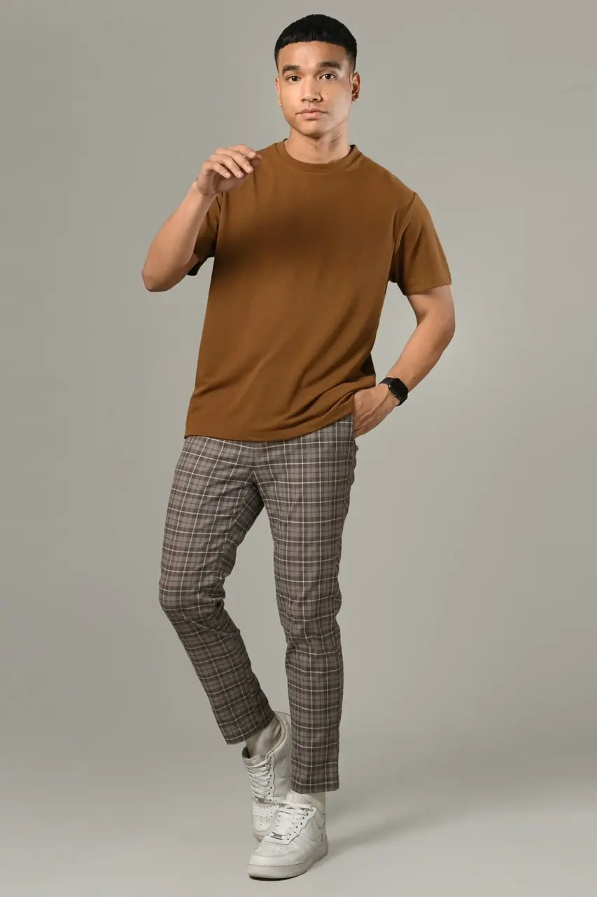 PTBJ12-EAZYDRY BASIC TEES LIGHT BROWN