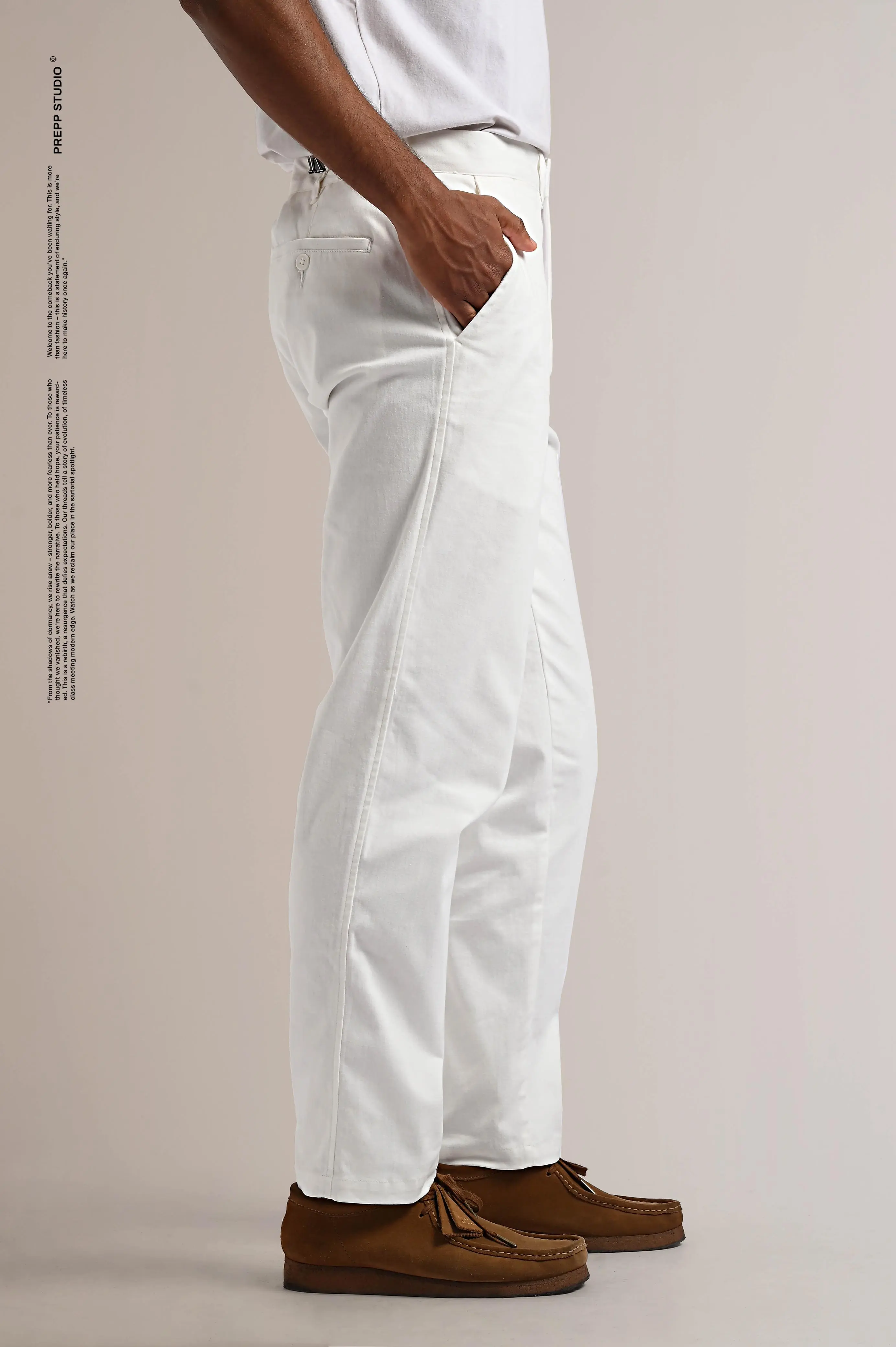 PPDB17- WARREN COTTON PANTS WHITE