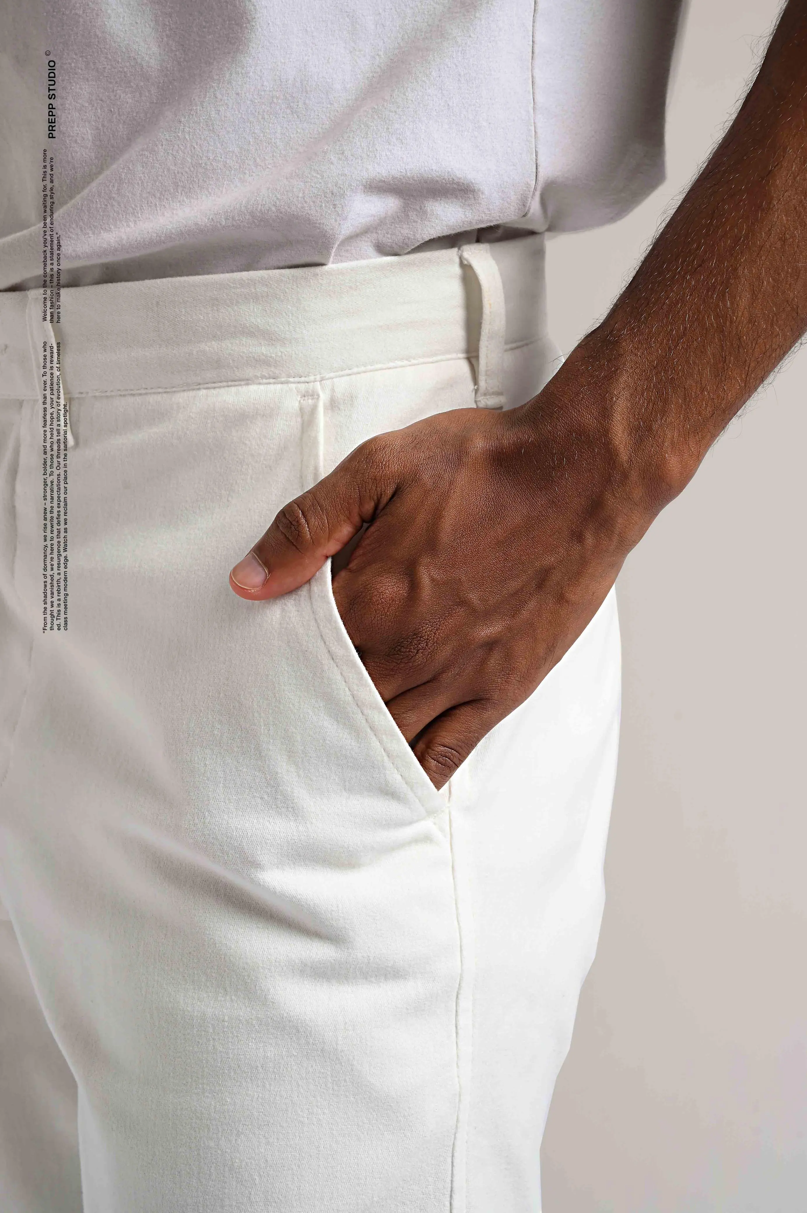 PPDB17- WARREN COTTON PANTS WHITE